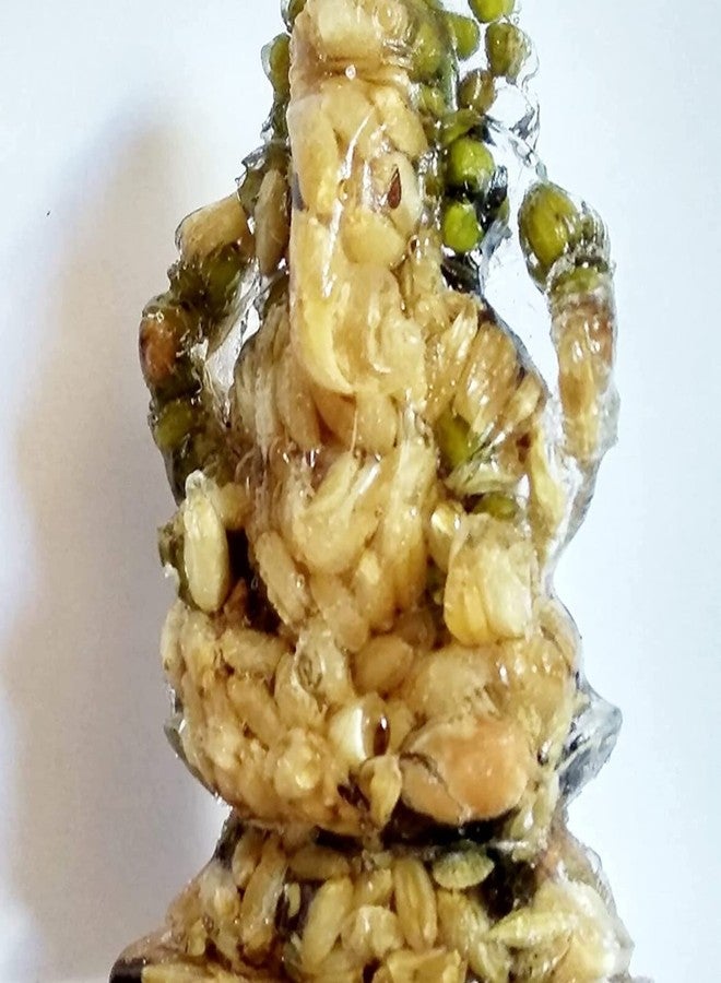 Suvasane Navadhanya Ganesh Idol for Pooja and Home - for Success, Positive Vibes, Wealth & Good Luck (9x5x2.5 cm, 9 Grains) - Gift Item for Diwali | - Image 3